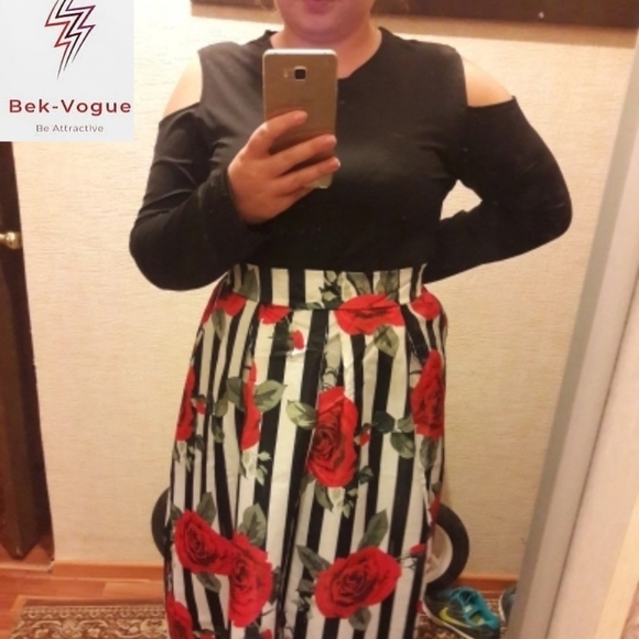 2PC Cold Shoulder Top & Maxi Skirt 3XL. - Picture 1 of 4